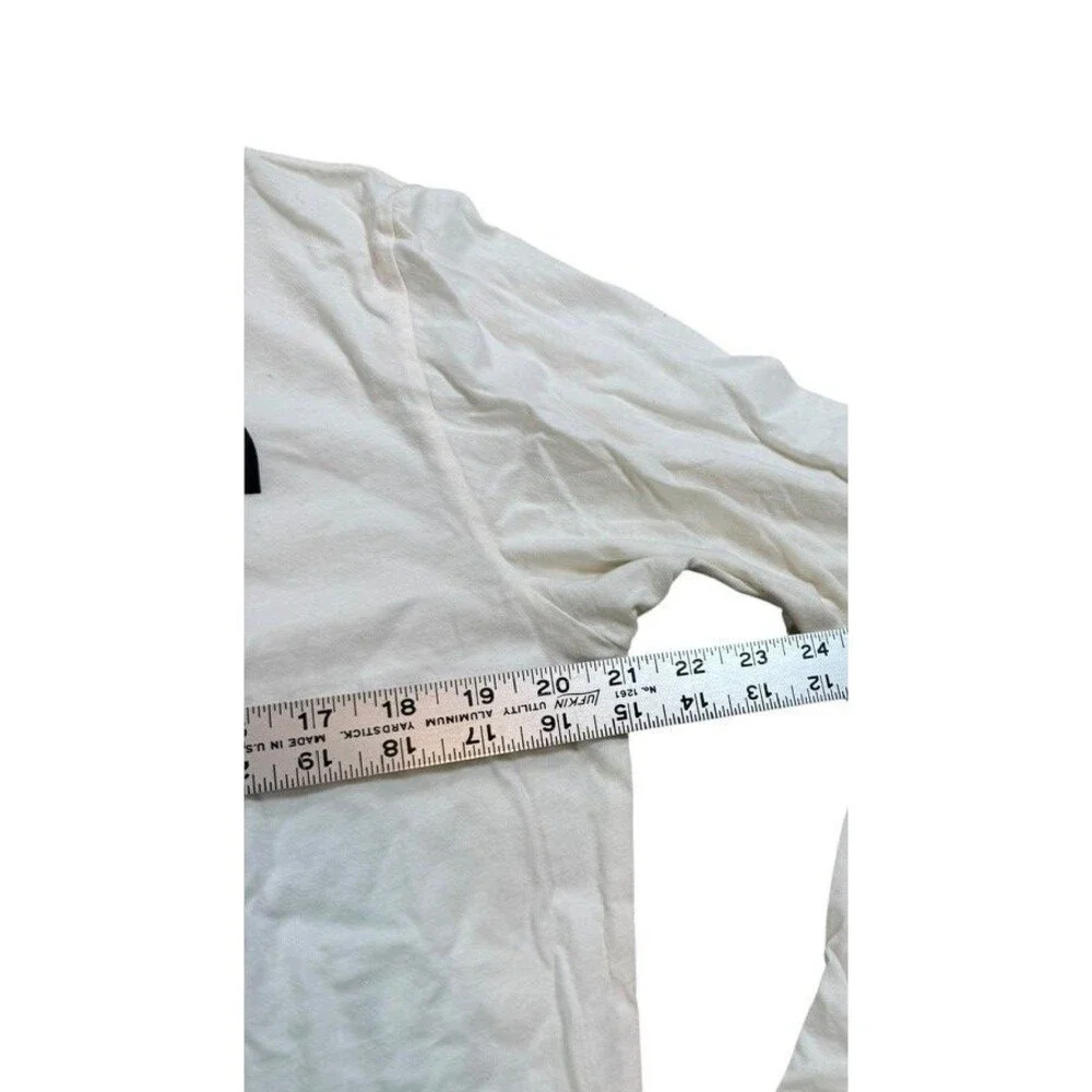 The North Face Men's Long-Sleeve Box NSE Tee Size Large White Mountain Logo